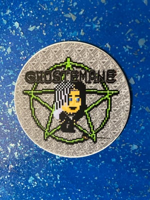Image of Ghostemane Pentacles - Circle Sticker (Grey) 