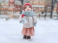 Image 1 of Spun Cotton Doll Ornament, Frieda