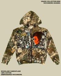 ODARO COLLECTION WOODLAND CAMOUFLAGE PATCHWORK HOODIE #01
