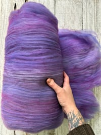 Image 4 of Colorjoy Clouds, Lilac Lane - XL 7.2 oz Luxury Batt: Targhee, Cormo, Angora