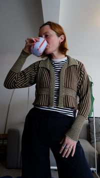 Image 1 of MARIA STRIPED CARDIGAN SMALL