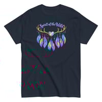 Image 4 of Spirit Of The Wild Western Antlers Feathers Boho Tee
