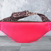 Image 3 of Small khaki waterproof bumbag with red zip