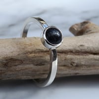 Image 2 of Galaxy Sterling Silver Blue Goldstone Ring