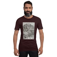 Image 9 of Antique Anatomical Illustration Human Skeleton and Landscape Unisex t-shirt