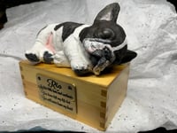 Image 13 of Custom Engraved French Bulldog Pet Urn Cremation Memorial To Your Dog's Photo