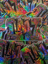 Large DMT Logo Holographic Stickers 