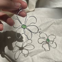 Image 2 of GREEN BLOOM EARRINGS