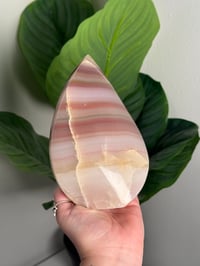 Image 2 of XL WATERMELON CALCITE FLAME -PAKISTAN- 