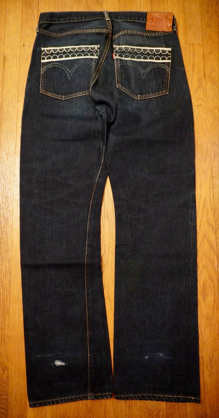 Straight jeans Kaws Blue size 34 US in Cotton - 35028769