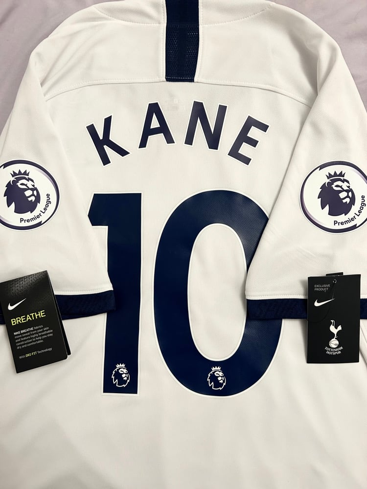 Image of PRE ORDER: NEW Tottenham Hotspur “KANE 10” 2019/20 Home Shirt + PL patches 