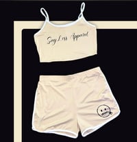 SayLess 2 piece (Khaki w/ black print)