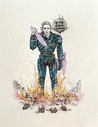 Image 8 of Kaiju Michael Myers - 11x14 Daily Halloween Original 