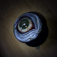 Image 2 of Custom Swappable Phone Grip for smartphones, reflective pupil OOAK (one of a kind) big green