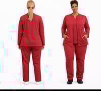 Image 6 of WOMEN’S SOFT STRETCH FRONT ZIP WARM-UP SCRUB JACKET 