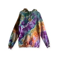 Image 1 of S Unisex Comfort Wash Hoodie in Bold Geode Ice Dye