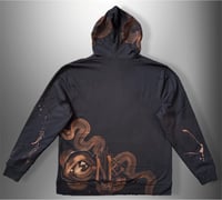 Image 2 of “FRANKENSTEIN AND HIS BRIDE” CUSTOM BLEACH PAINTED PULLOVER HOODIE XL