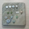 jade, pearl, seashell charms