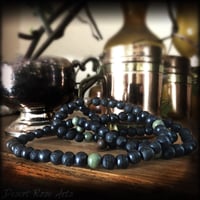 Image 2 of Midnight Forest Moss Rune Meditation Mala 