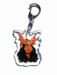 Image 1 of Bronze warrior crystal clear keychain 