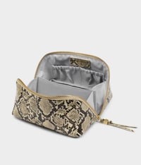 Image 1 of Katie Loxton Soho Medium Makeup & Wash Bag - Faux Snake