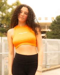 Image 2 of Halter Crop Top (ORNG)