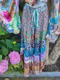 Image 6 of Patchwork trousers / Culottes peach tassle