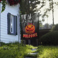 Image 1 of Garden flag - Welcome Classic Jack o Lantern