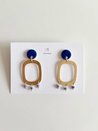 Paire de boucles d’oreilles MELANGA bleu