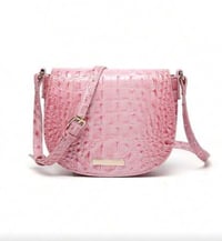 Image 1 of Pink crocodile cross over bag