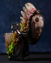 Image 3 of Xenomorph Skull Slim Zippo Lighter/Bleeding Drone/glow in the dark
