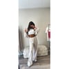 Cream Cropped Tracksuit 