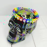 Image 2 of Crystal Rhinestone Rainbow Bangle Bracelet
