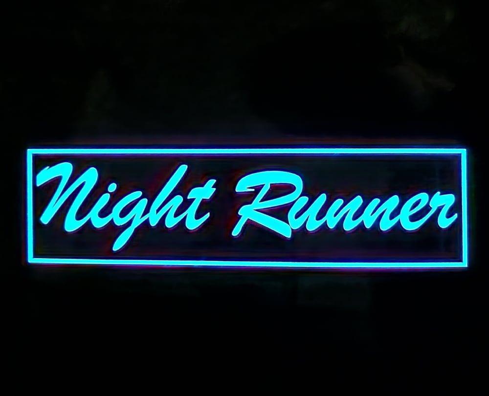 Image of LED animated light up night runner sign🚨