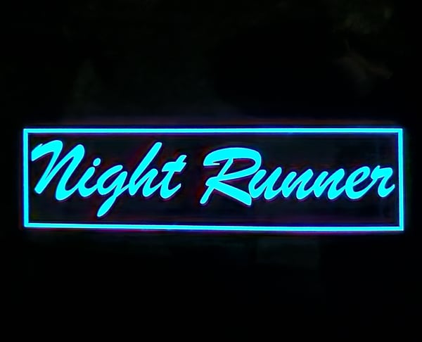 Image of LED animated light up night runner sign🚨