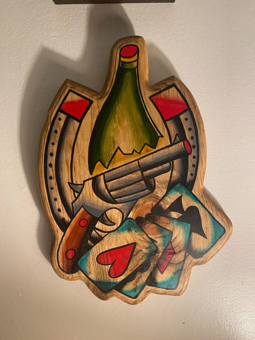 Man’s Ruin Wood Cutout Wall Art