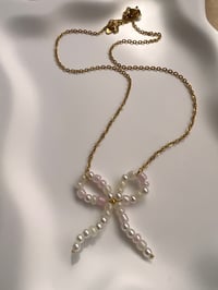 Image 3 of PEARL BOW NECKLACE 