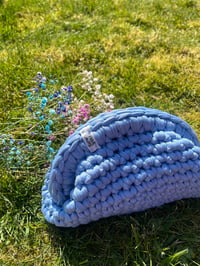 Image 1 of Sew You small Dumpling Clutch in Baby Blue🩵