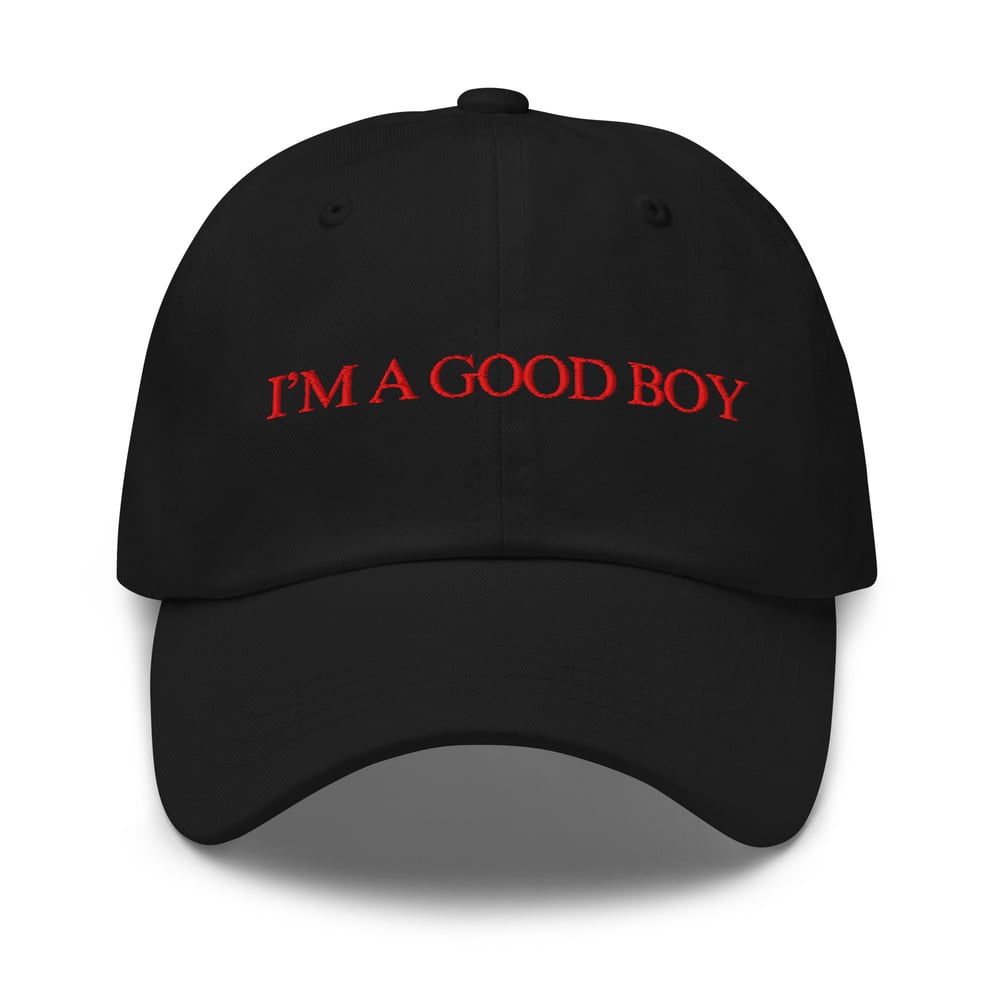 Image of I'm A Good Boy Hat (Red Embroidery)