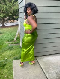 Image 5 of Metallic green pencil skirt