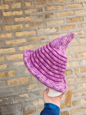 pink stripes witch hat