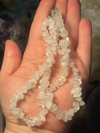 Clear quartz phone charm 