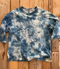 Image 3 of [ Ready to Ship ] Sun&moon indigo tie-dye Batik T