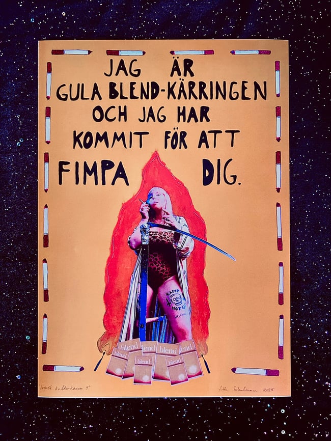 Print - Gula blend-kärringen