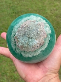 Image 2 of Green Fluorite Sphere #1171