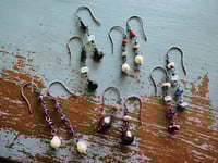 Image 11 of peacock pearl and boulder opal earrings