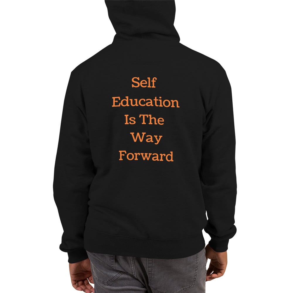 Autodidactic - Self Education - Champion Hoodie, Orange Print ...