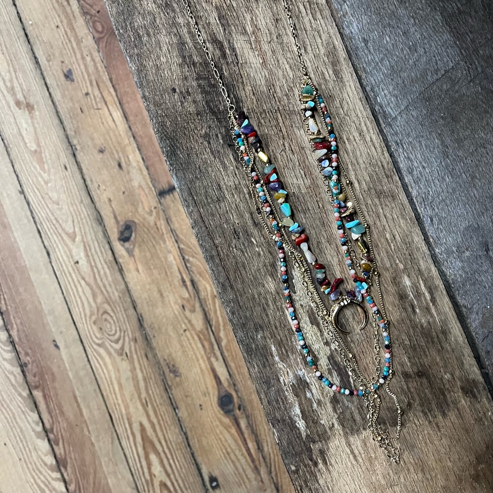 Layered Glass bead necklace 