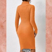 Image 3 of Orange sweater dress