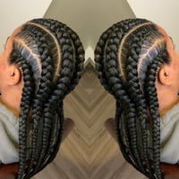 Image 1 of 4-8 simple feed in braids 